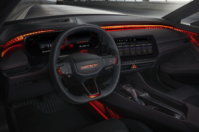 A Dodge Charger Daytona SRT belső tere is ízlésesen kialakított